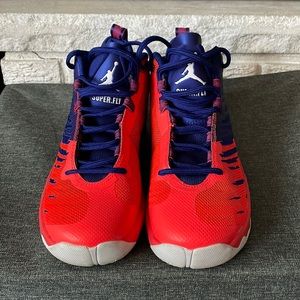 Jordan shoes orange and blue size 6